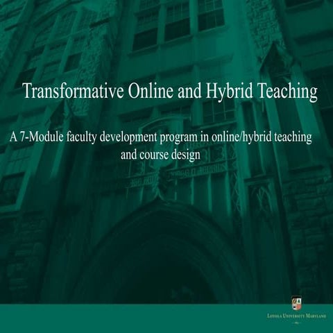 Transformative Online and Hybrid Teaching