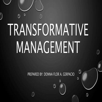 Transformative Management | PPTX