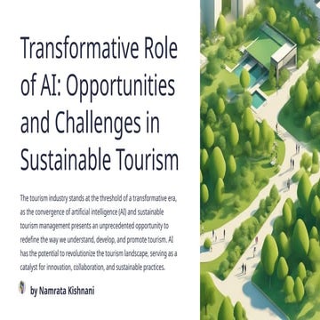 Transformative Role of AI Opportunities and Challenges in Sustainable Tourism...