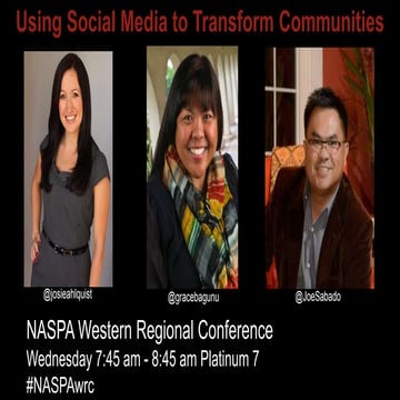Using Social Media to Transform Communities