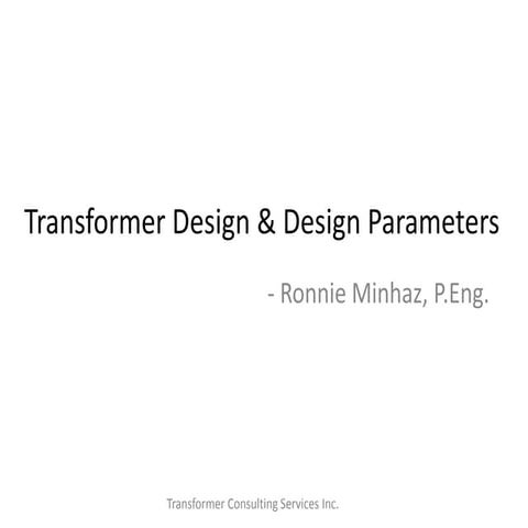 Transformer design-and-design-parameters