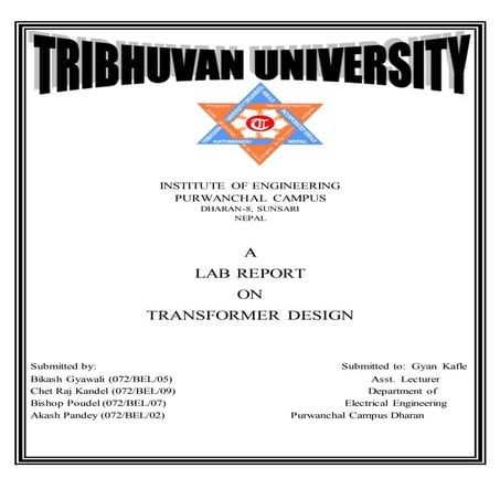 Transformer design 2072 batch IOE - TU 