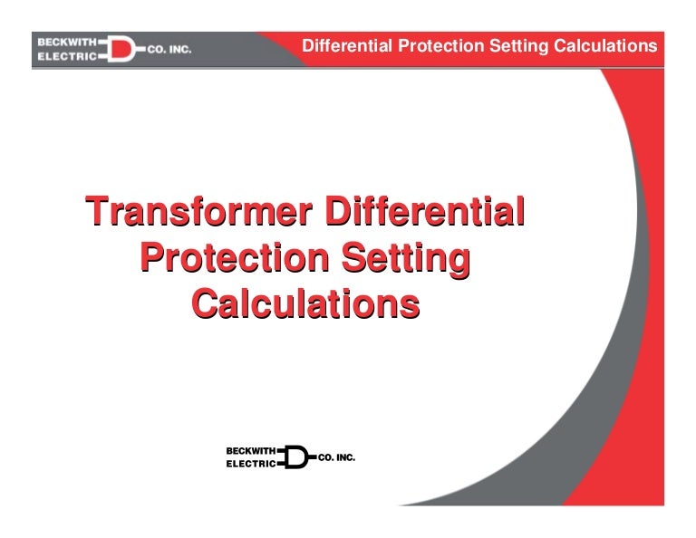Transformer differential protection