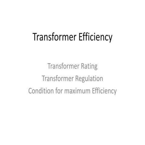 Transformer Efficiency