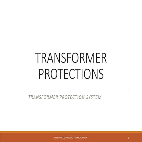 Power Transformer Protection | PPTX