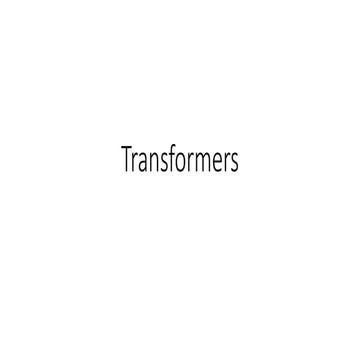 Transformers | PPTX