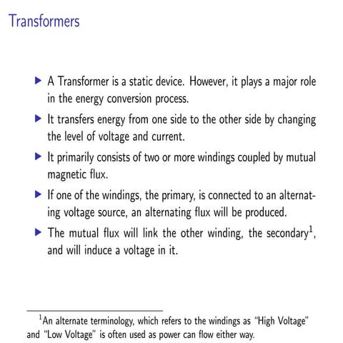 Transformers devices and its efficiency of it