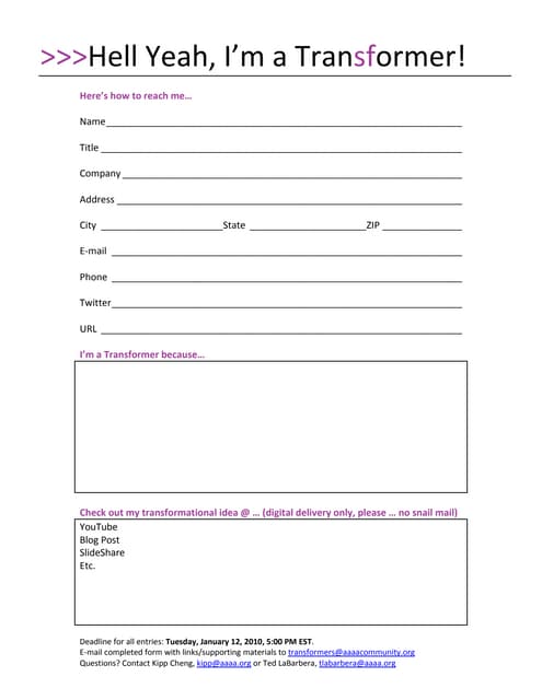 Transformers Application