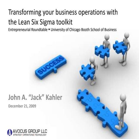 Transforming Business with Lean Six Sigma