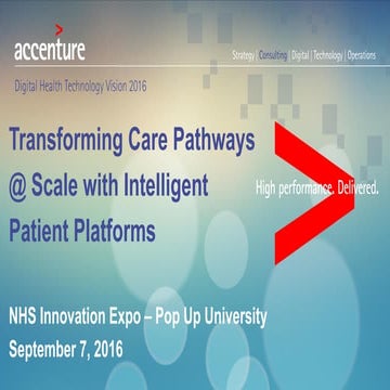 Transforming care pathways at scale