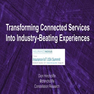 Transforming Connected Services into Industry Beating Experiences | Insurance...
