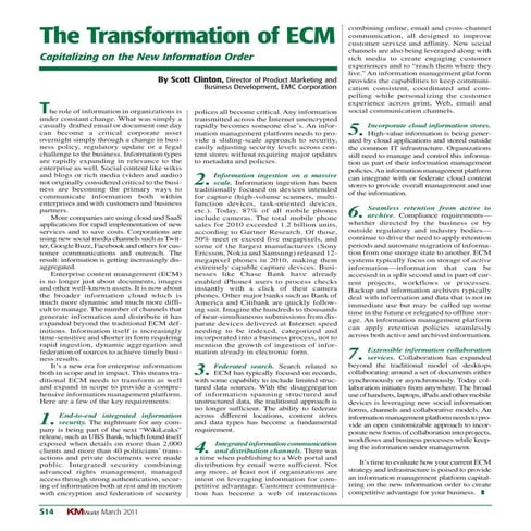 The Transformation of Enterprise Content Management (ECM)
