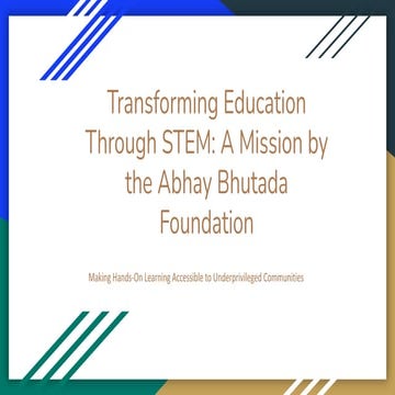 Abhay Bhutada Foundation - Empowering Rural Education through STEM ...