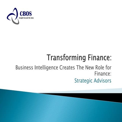Transforming Finance With Analytics