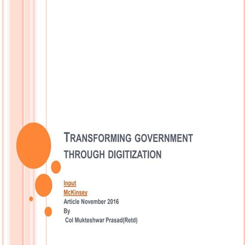 Transforming government through digitization