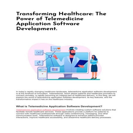 Telemedicine App Development: Transforming Healthcare