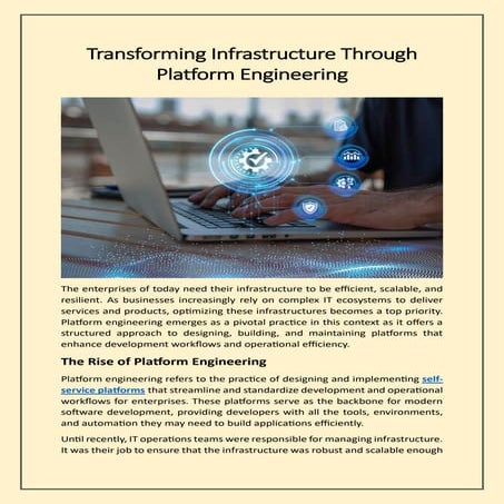 Transforming Infrastructure Through Platform Engineering