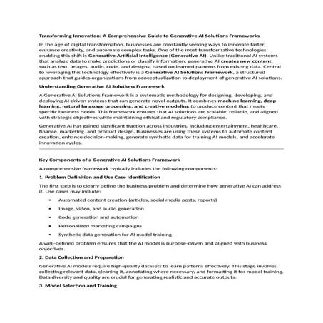 Generative- AI Solutions Frameworks Pro-