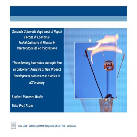 Transforming innovation concepts into an outcome ph d_v_basile