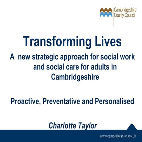 Transforming Lives | Charlotte Taylor | March 2015