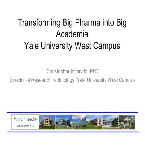 Transforming pharma to academia