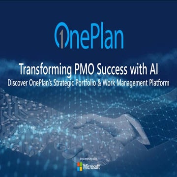 Transforming PMO Success with AI - Discover OnePlan Strategic Portfolio Work ...