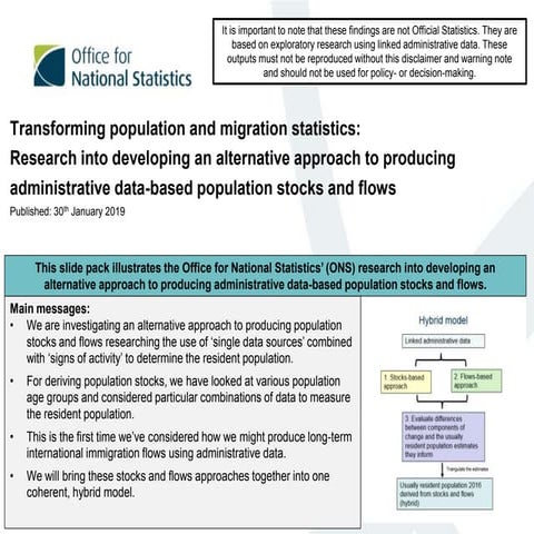 Transforming population and migration statistics: Research into developing an...