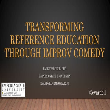 Transforming reference education through improv comedy