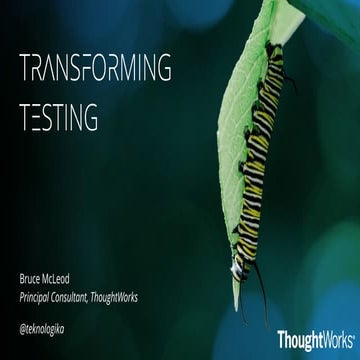Transforming Testing : Bruce McLeod 