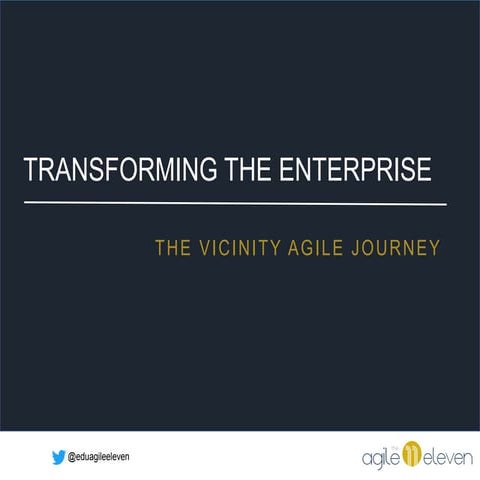 Transforming the enterprise - The Vicinity Agile Journey