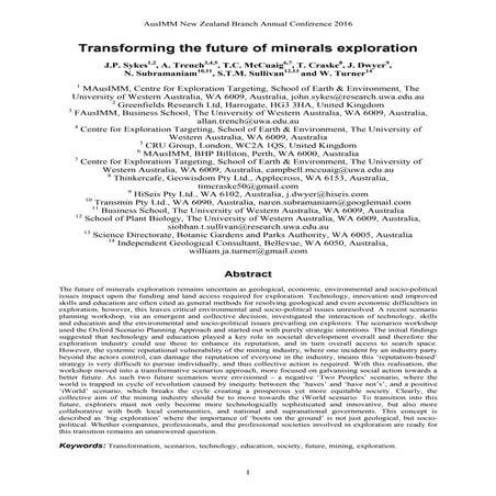 Transforming the future of minerals exploration