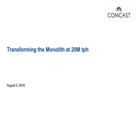 Transforming the Monolith at 20M tph