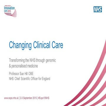 Transforming the NHS through genomic and personalised medicine, pop up uni, 1...