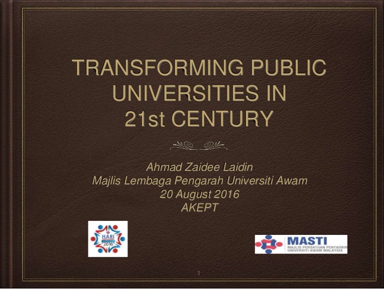 Transforming Public Universities In 21st Century