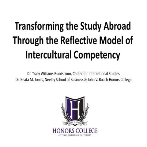 Transforming the Study Abroad Through the Reflective Model of Intercultural C...