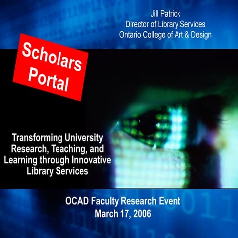 Transforming University Research - Mar 2006