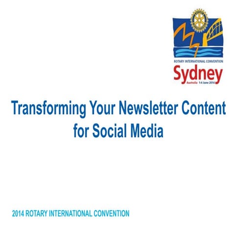 Transforming your newsletter for your social media