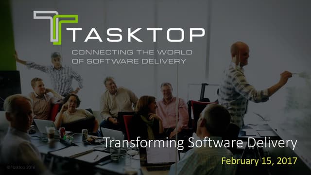 Transform software delivery with tasktop integration hub