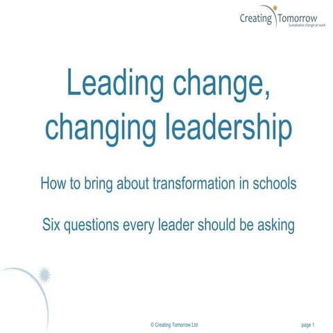 Transform the culture of your school