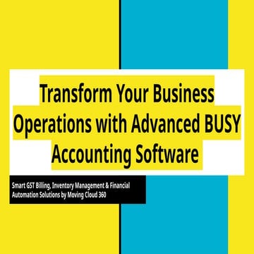 Busy accounting software ppt | PDF
