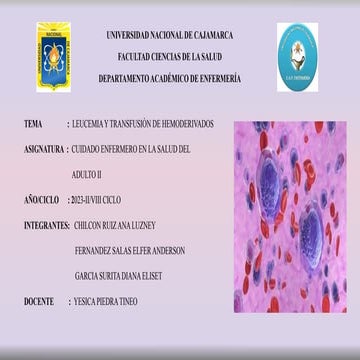 TRANSFUSIÓN DE HEMODERIVADOS. UNC. FJ 8VO