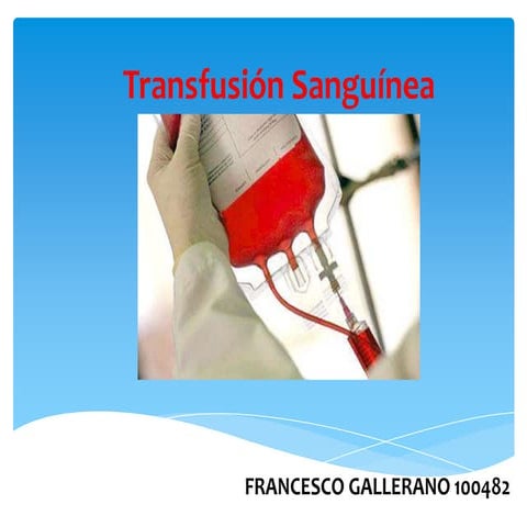 Transfusión sanguínea