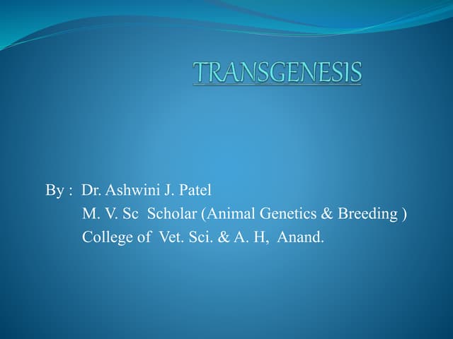 Role Of Transgenic Animal In Target Validation-1.pptx