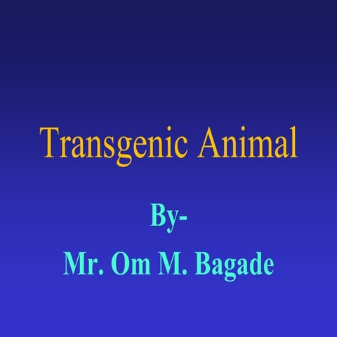 Transgenic animals