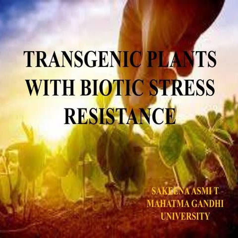 Transgenic plants with biotic stress resistance