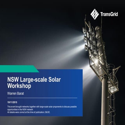 TransGrid - NSW large-scale solar workshop