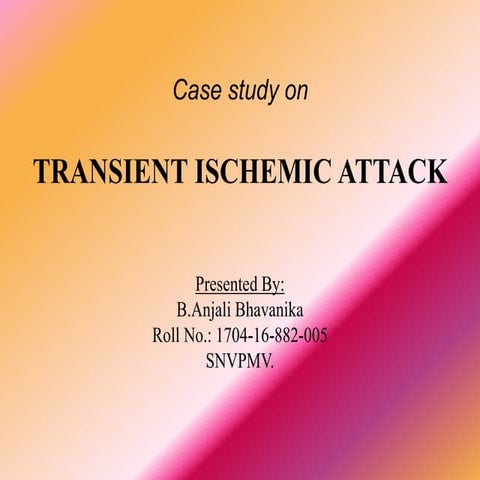 Transient ischemic attack
