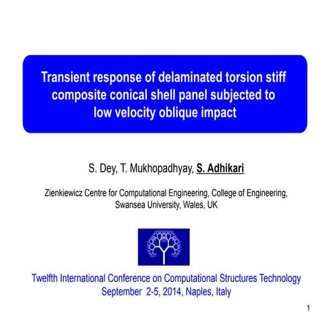 Transient response of delaminated composite shell subjected to low velocity o...