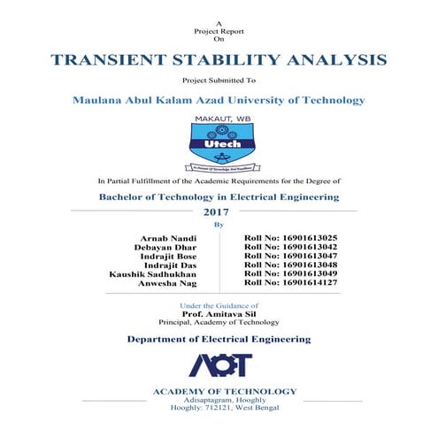 Transient stability analysis