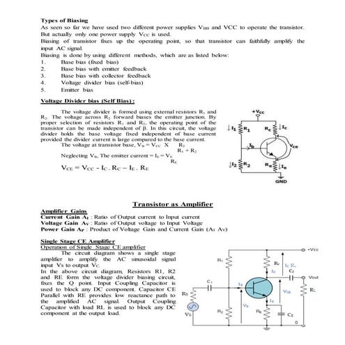 Transisitor amplifier